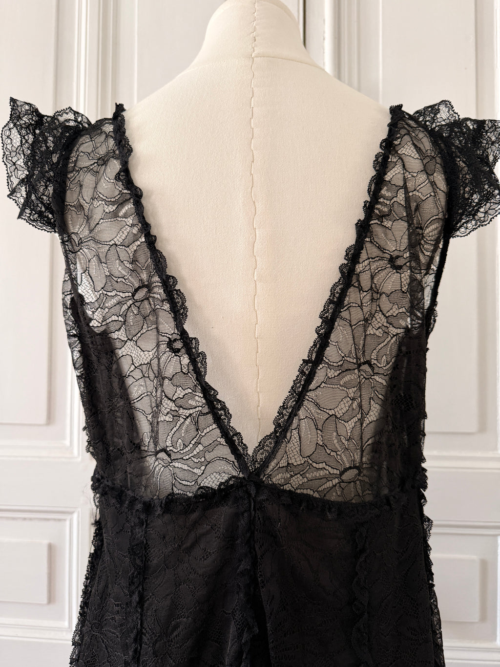 SONIA RYKIEL Robe noire en dentelle taille 38