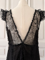 SONIA RYKIEL Robe noire en dentelle taille 38
