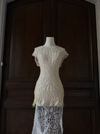 EMMA VERDIER KREMER - Robe Napperons- Modèle 2 courte-Patchwork