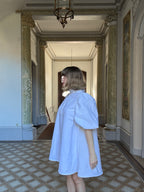 EMMA VERDIER KREMER- Robe mini en coton ancien brodé - Modèle Héritage