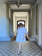 EMMA VERDIER KREMER- Robe mini en coton ancien brodé - Modèle Héritage