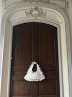 EMMA VERDIER KREMER- Sac à main voilage dentelle upcyclé- Modèle Mémoire forme Triangle