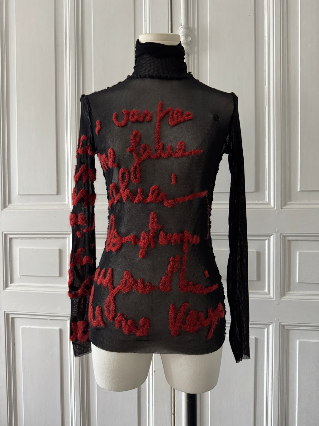 JEAN PAUL GAULTIER Top Mesh Maille noir taille L