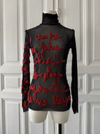 JEAN PAUL GAULTIER Top Mesh Maille noir taille L