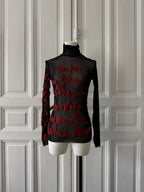 JEAN PAUL GAULTIER Top Mesh Maille noir taille L