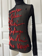 JEAN PAUL GAULTIER Top Mesh Maille noir taille L