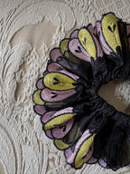 EMMA VERDIER KREMER- Chouchou ornemental couture - Modèle "AURA"- Organza de fleurs brodées