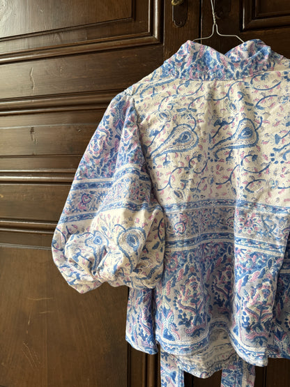 Blouse Héritage- Tissu en coton ancien- Draps imprimés à la main