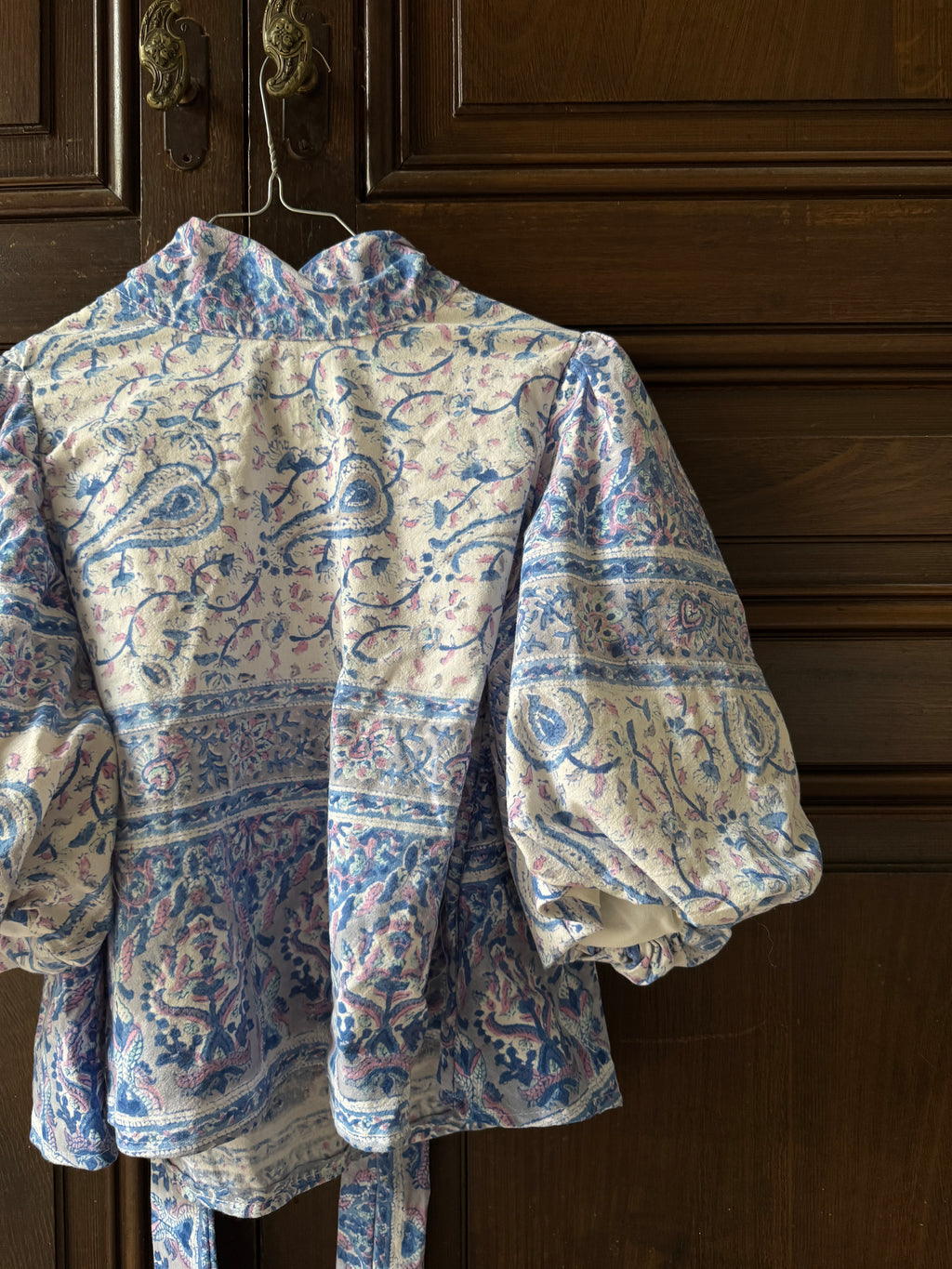Blouse Héritage- Tissu en coton ancien- Draps imprimés à la main