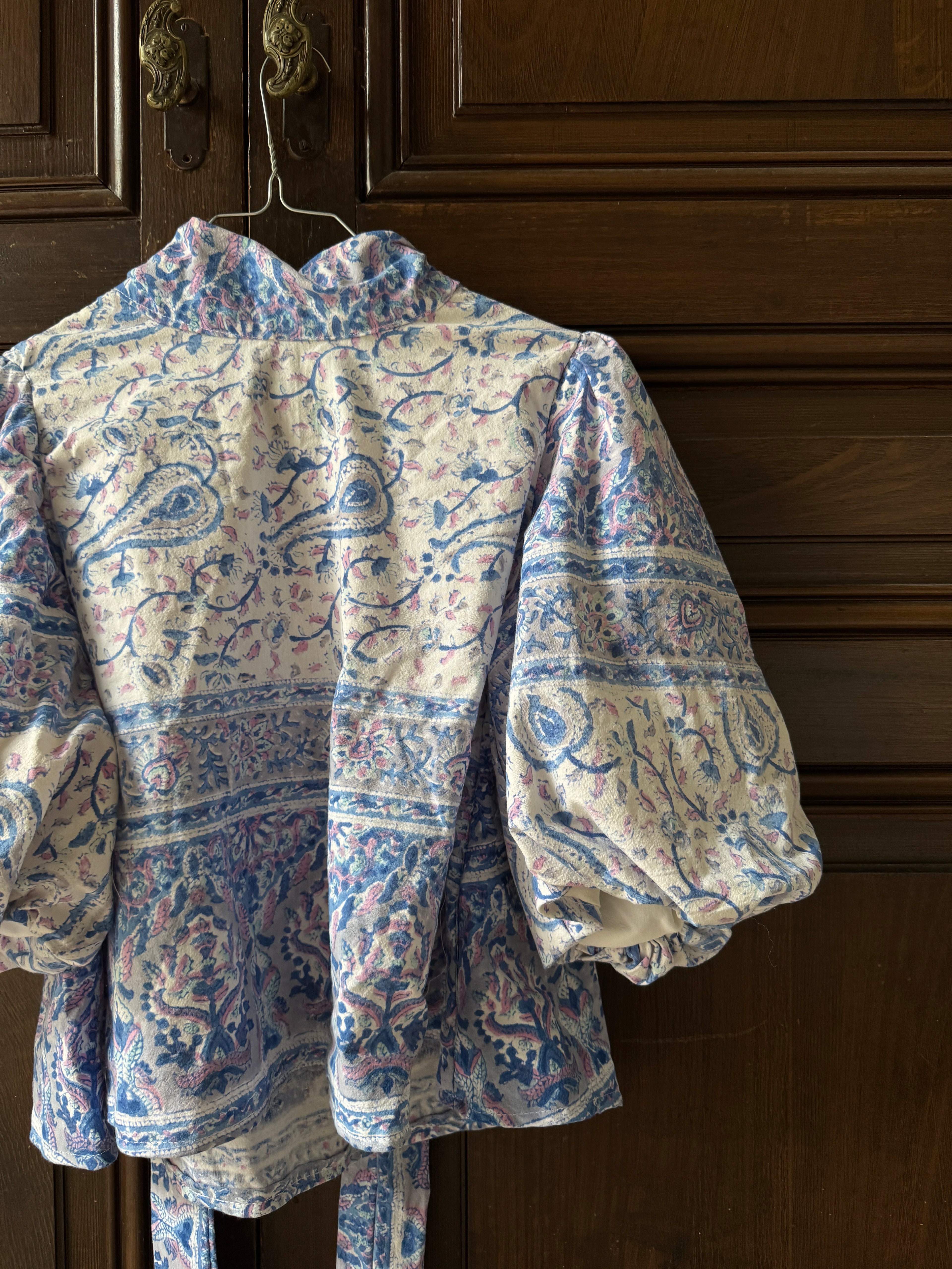 Blouse Héritage- Tissu en coton ancien- Draps imprimés à la main