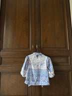 EMMA VERDIER KREMER- Blouse Héritage- Tissu en coton ancien- Draps imprimés à la main