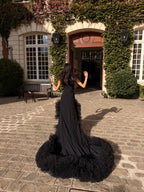 GIAMBATTISTA VALLI Robe Couture noire Automne 2021
