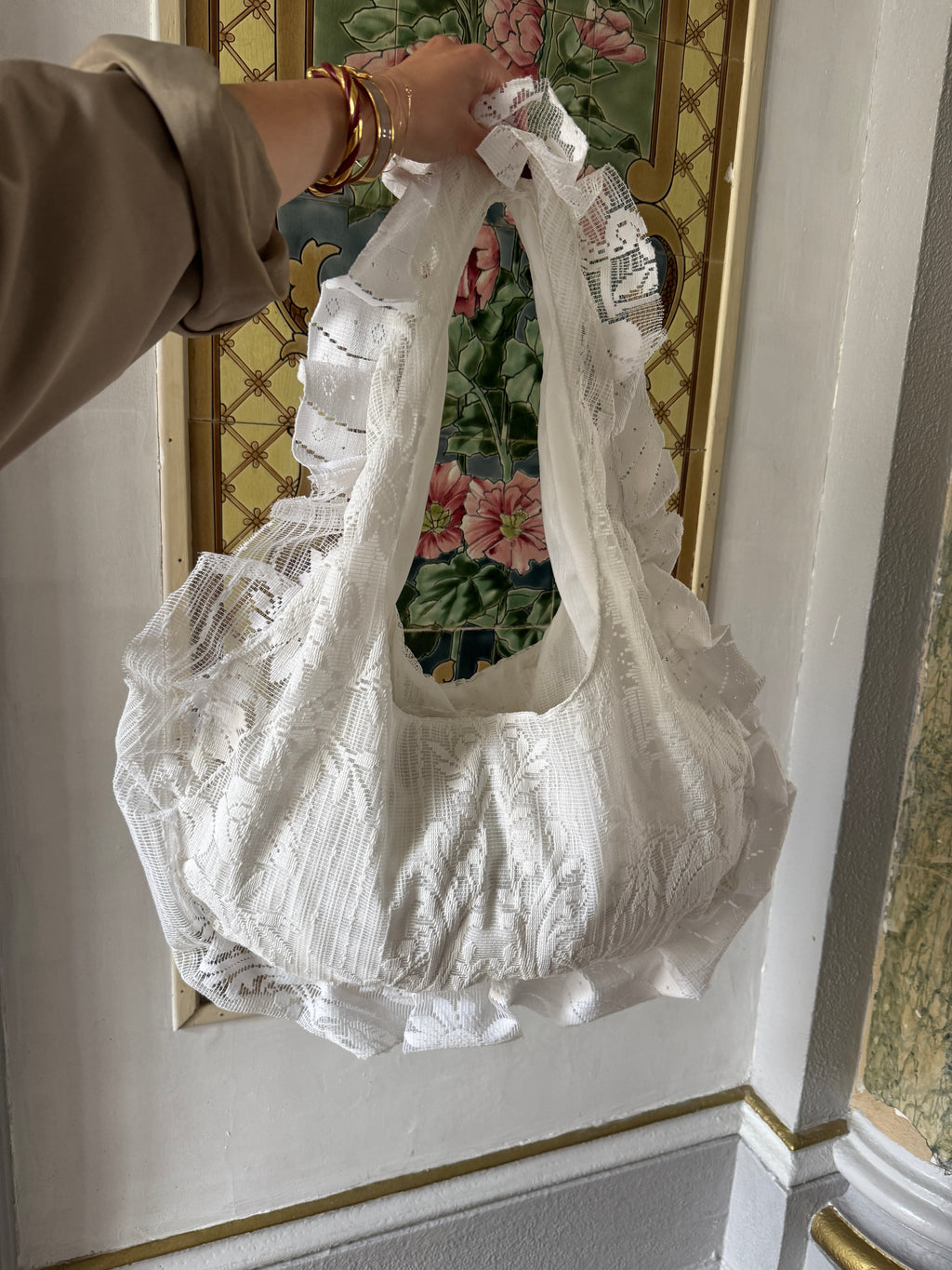 Sac upcyclé dentelle Mémoire