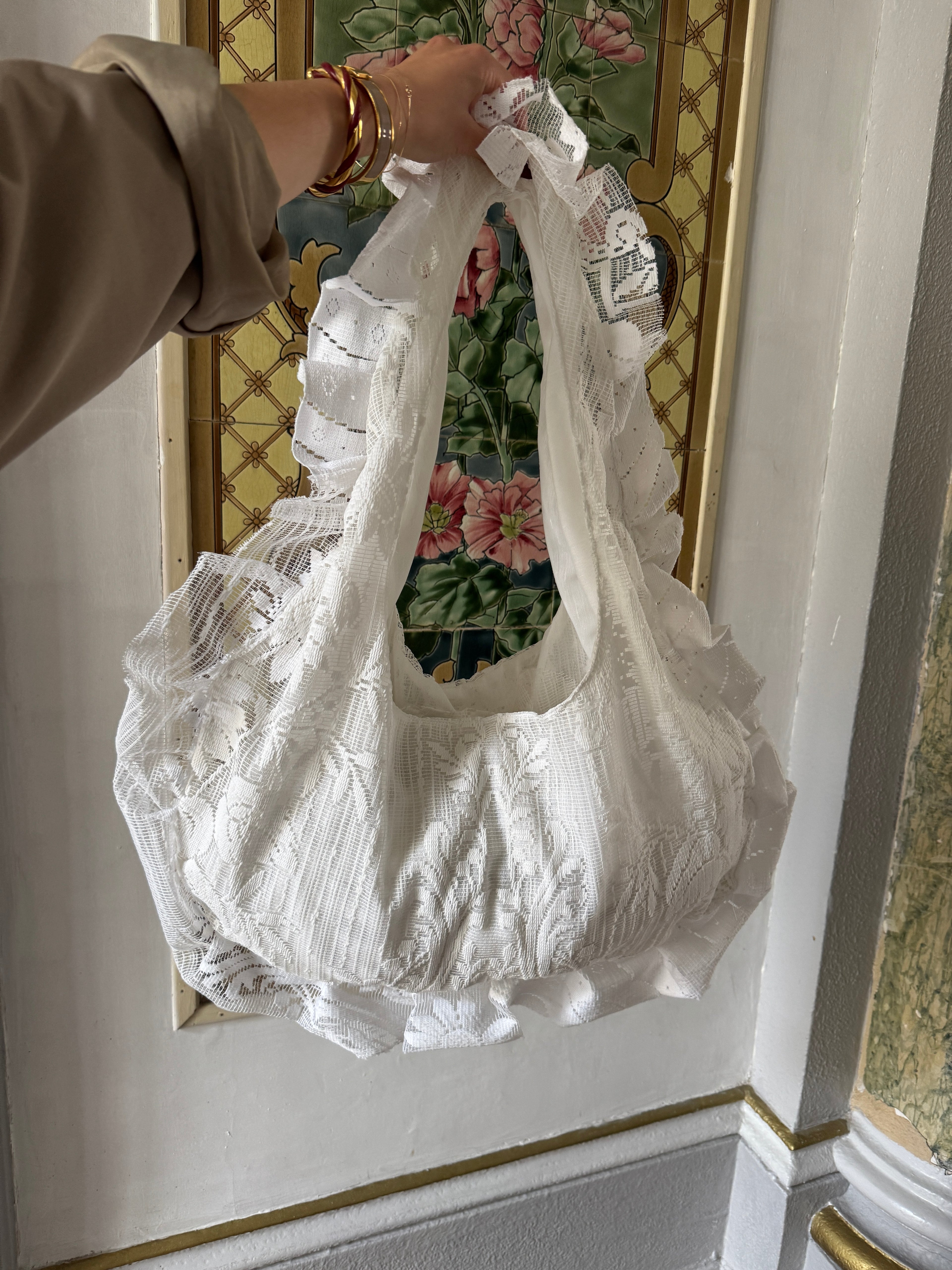 Sac upcyclé dentelle Mémoire