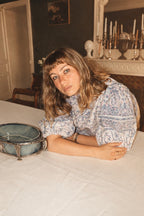 EMMA VERDIER KREMER- Blouse Héritage- Tissu en coton ancien- Draps imprimés à la main