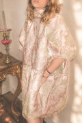 Robe midi en jacquard doublé ancien brodé - Modèle Héritage