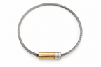 LE GRAMME Bracelet câble argent 925 et or jaune poli 7g