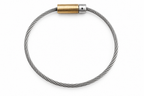 LE GRAMME Bracelet câble argent 925 et or jaune poli 7g