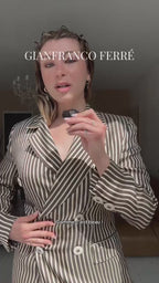 GIANFRANCO FERRE studio blazer rayé 36